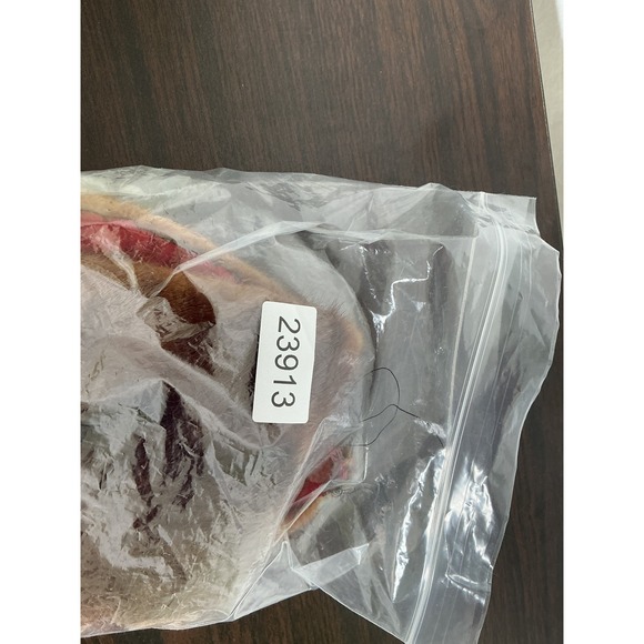 50-60s Real Mink Fur Collar Womens  Mahogany Brown Red Satin Lining Curved VTG - Picture 6 of 6